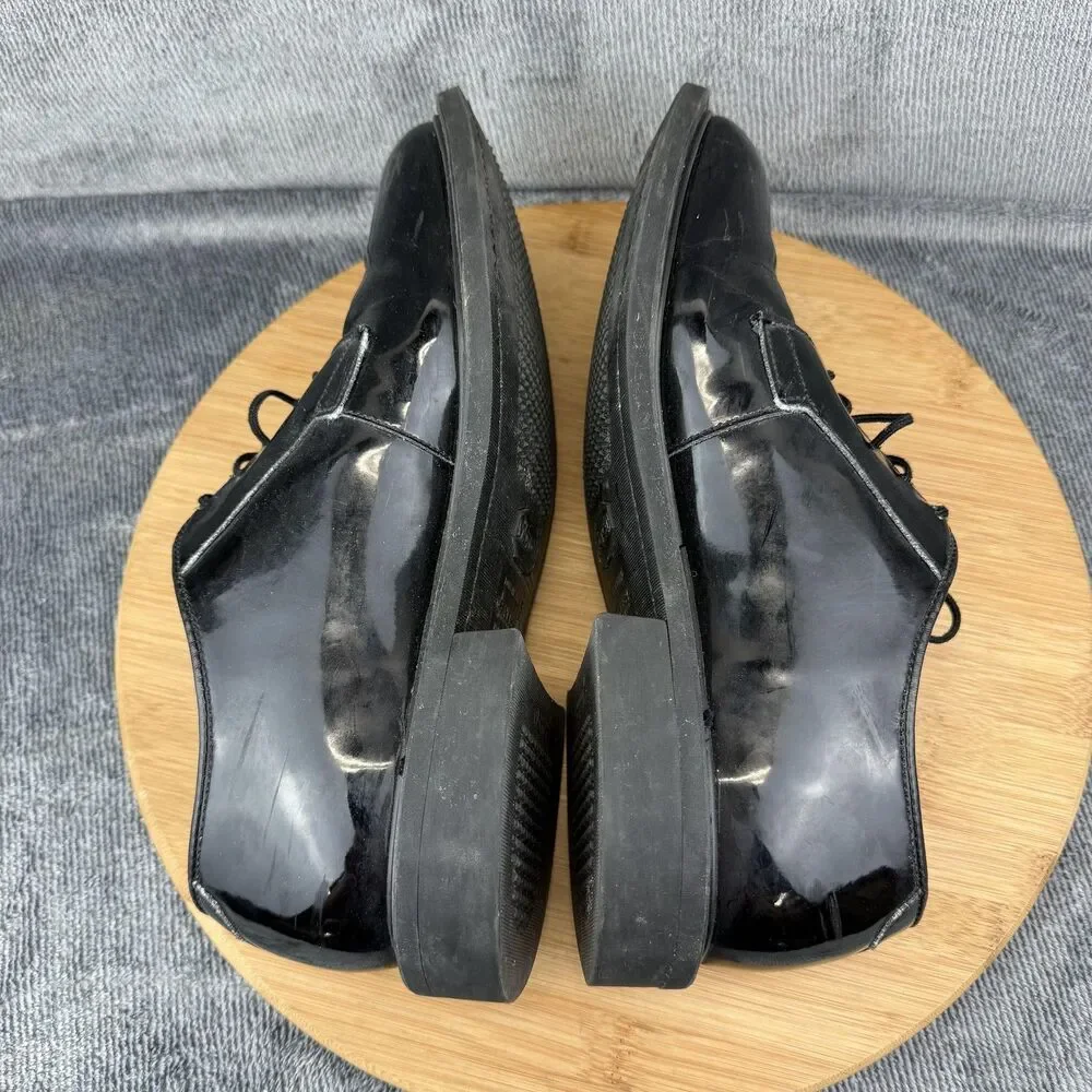 Bates Shoes Mens Size 8 D Black Patent Uniform Oxford Dress 15B-903-76/MC9-90